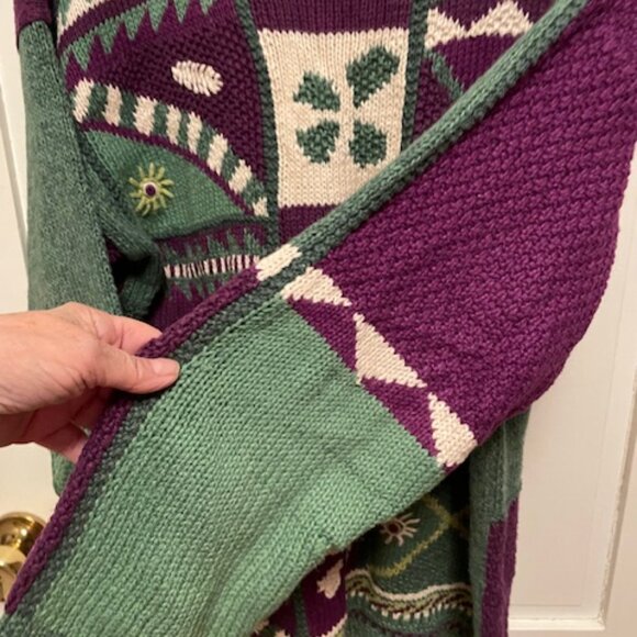 Segrets Sun Prints Hand Knit Vintage Sweater Women's Size Medium - Picture 10 of 13